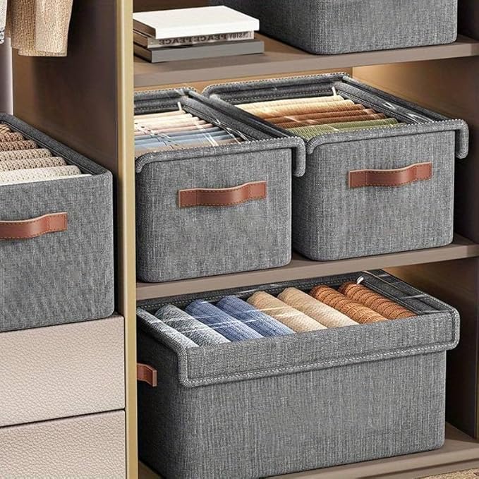 Folding Storage Boxes with Lid