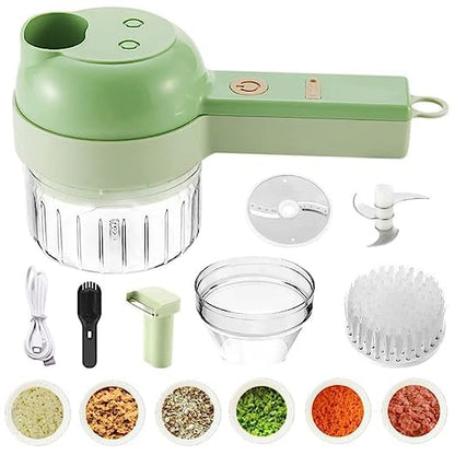 4 in 1 Portable Electric Vegetable Cutter Set