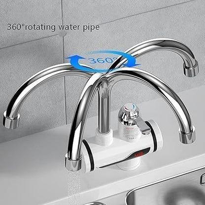Instant Electric Heating Water Faucet with LED Temperature Display – 3 Second Hot Water Tap