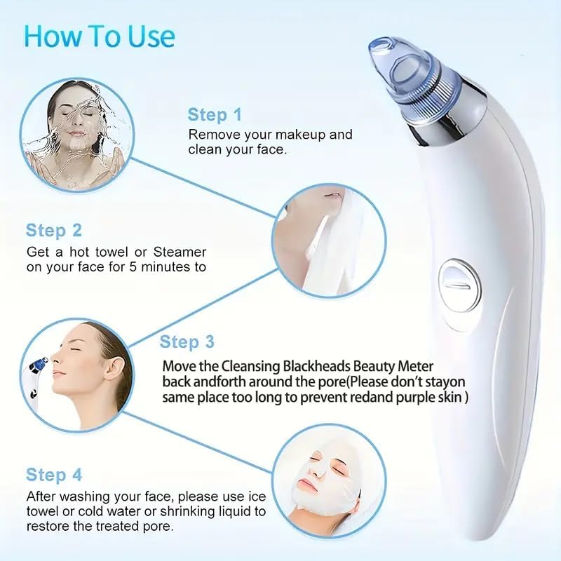 4 in 1 Multi-Function Acne Blackhead Pimple Pore Cleaner Vacuum Tool