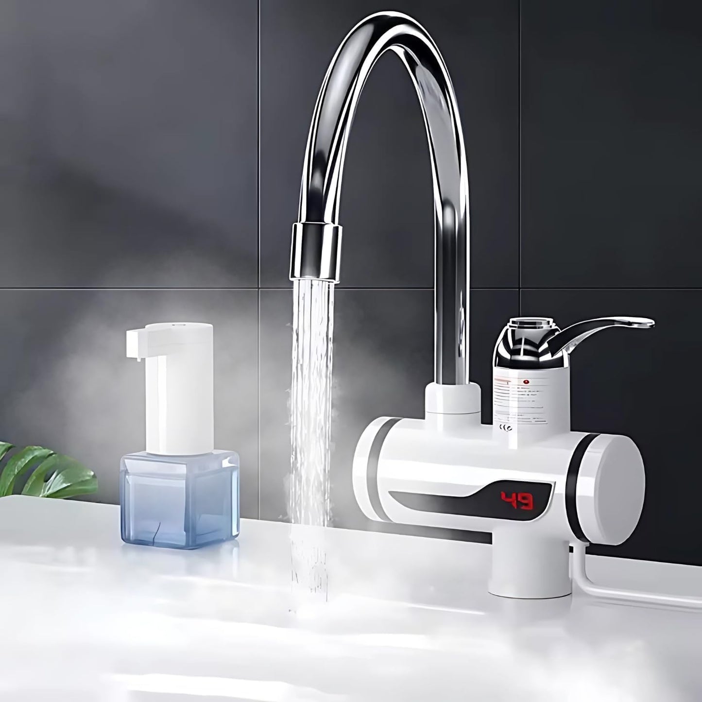 Instant Electric Heating Water Faucet with LED Temperature Display – 3 Second Hot Water Tap