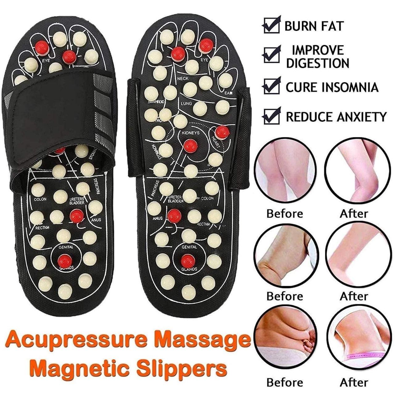 Acupressure Magnetic Therapy Paduka Slippers for Full Body Blood Circulation For Men and Women