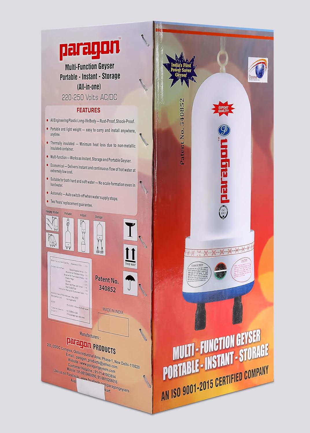 Portable Instant Water Heater Geyser (Shock Proof)