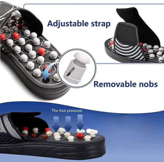 Acupressure Magnetic Therapy Paduka Slippers for Full Body Blood Circulation For Men and Women